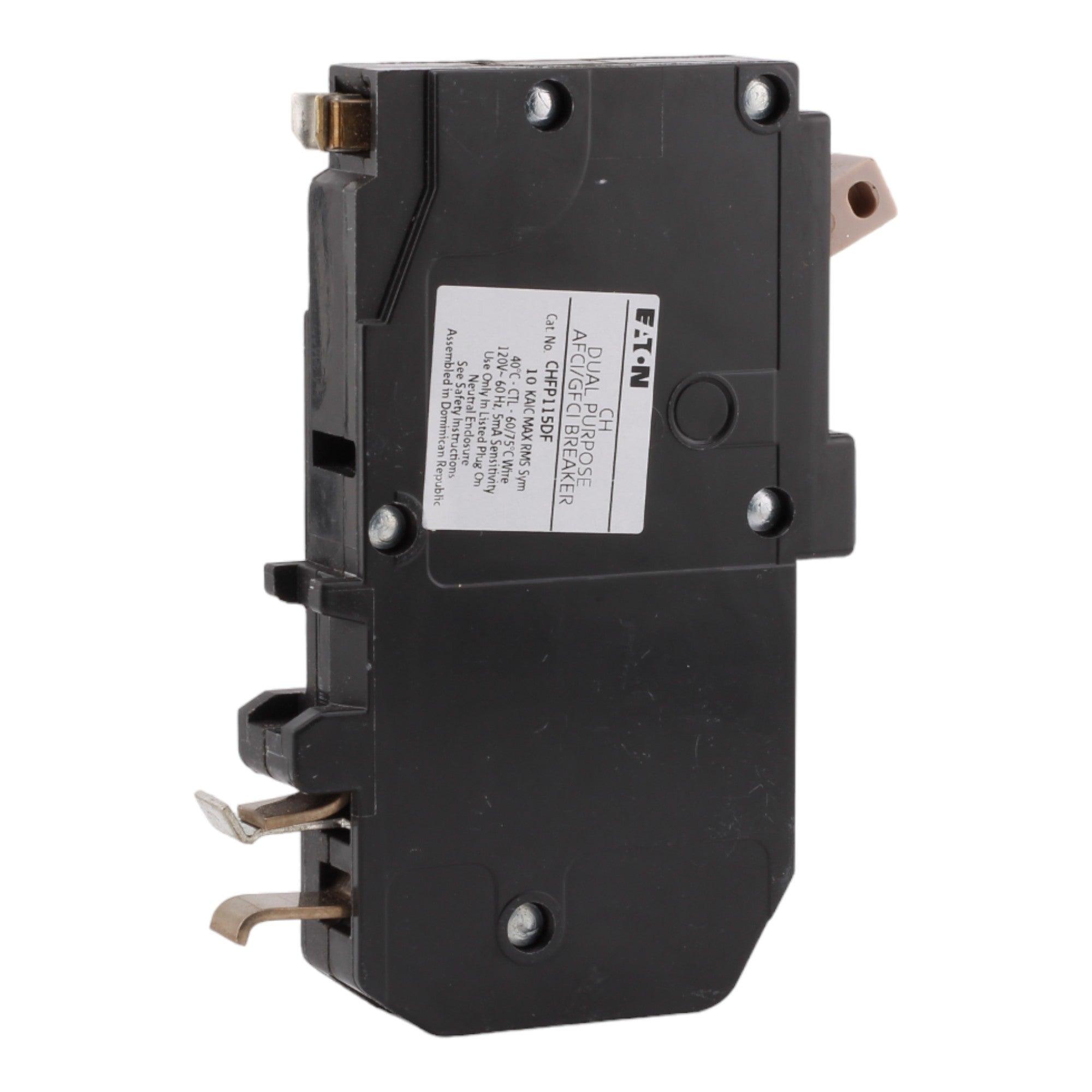 Eaton CH CHFP115DF 15A 1P 120V AFCI/GFCI Plug-On Neutral Circuit Breaker - Image 5