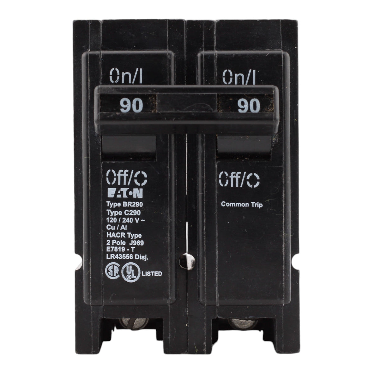 Eaton BR290 90 Amp Double Pole 240V Plug-In Standard Trip Circuit Breaker UL - Image 2