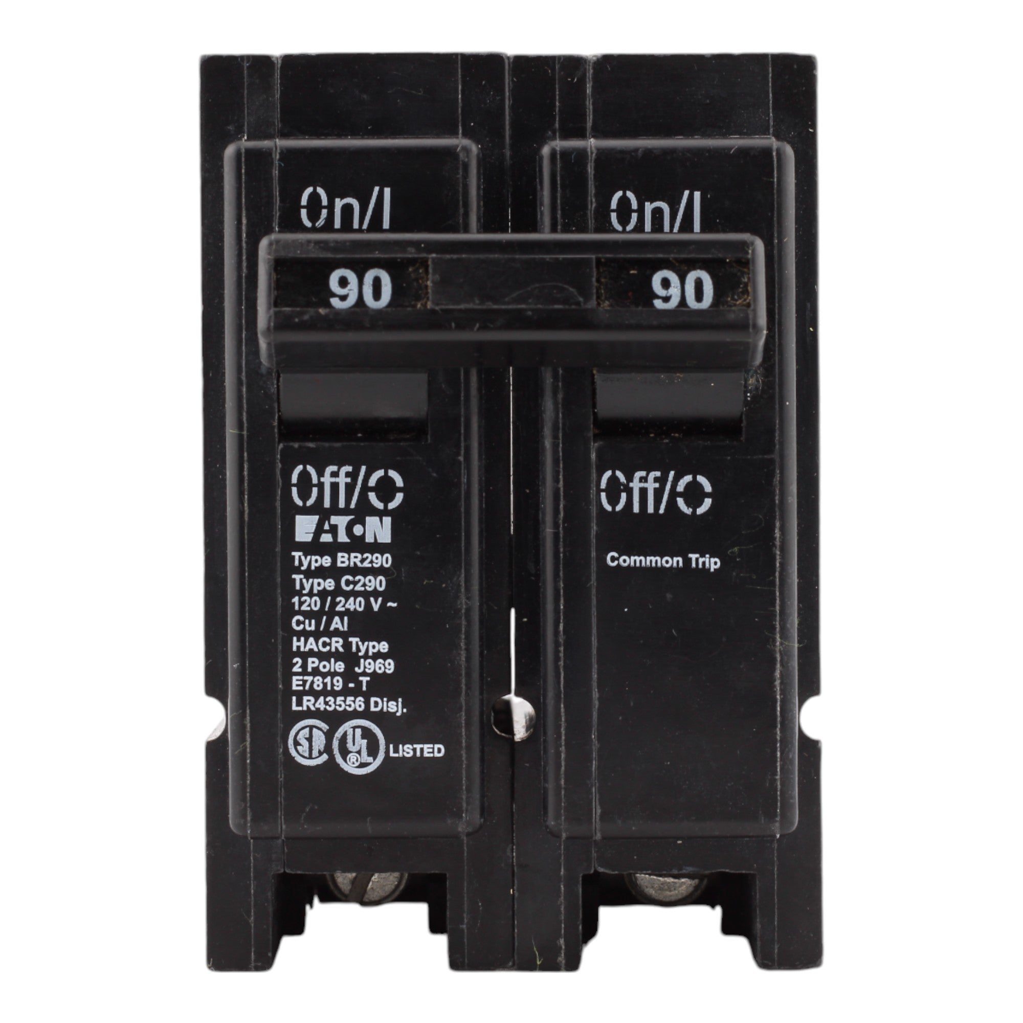 Eaton BR290 90 Amp Double Pole 240V Plug-In Standard Trip Circuit Breaker UL - Image 2