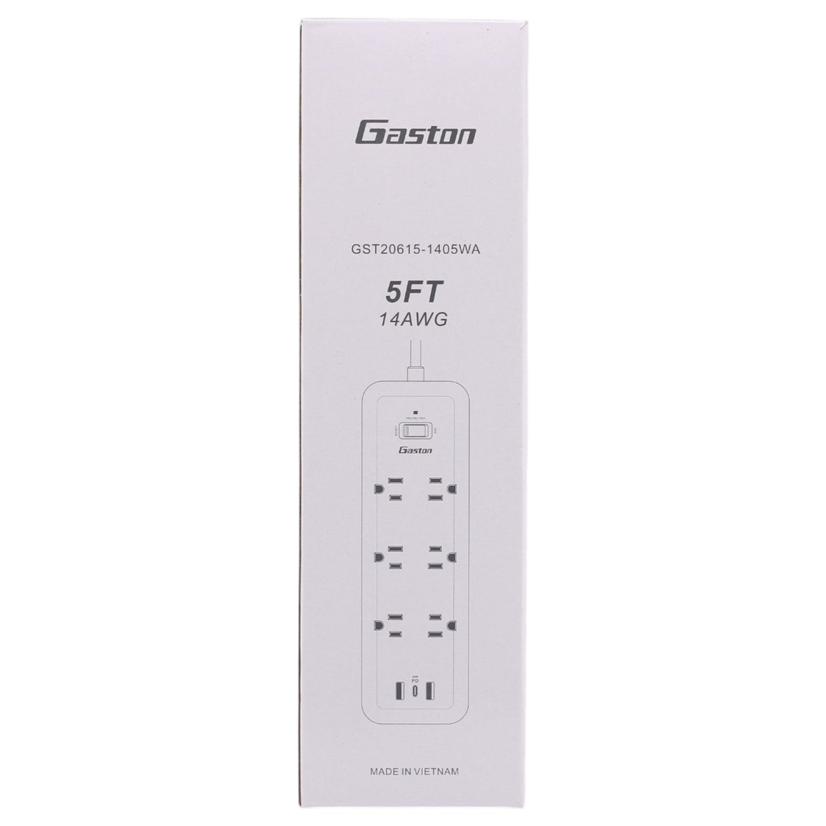 KMC Surge Strip 6 PD,GST20615-1405WA , 6-Outlet, 980J, 15A, 125V, 4ft, USB-C PD 30W, Surge Protector - Image 3