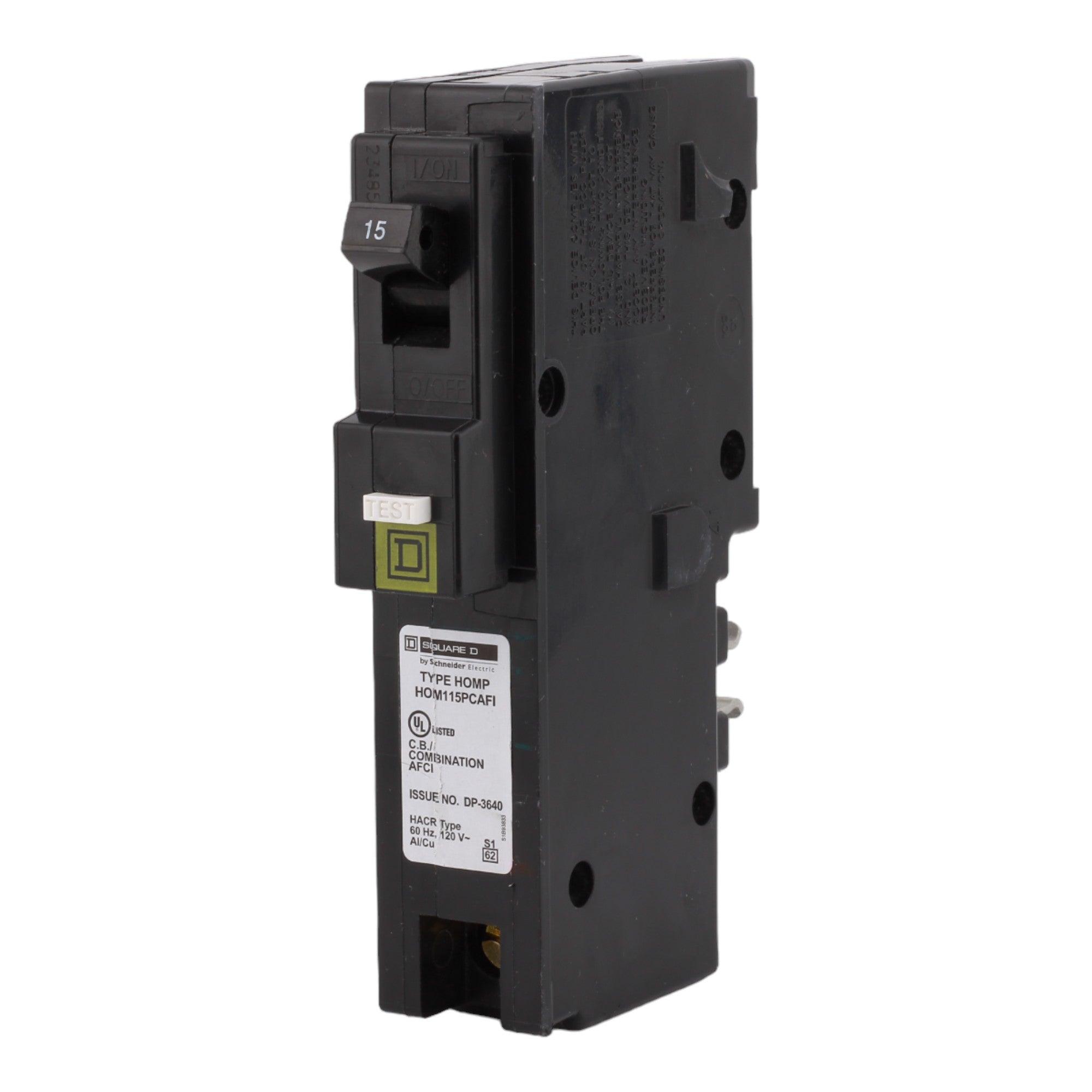 Square D Homeline HOM115PCAFI 15A 1P 120V AFCI Plug on Neutral Circuit Breaker - Image 3