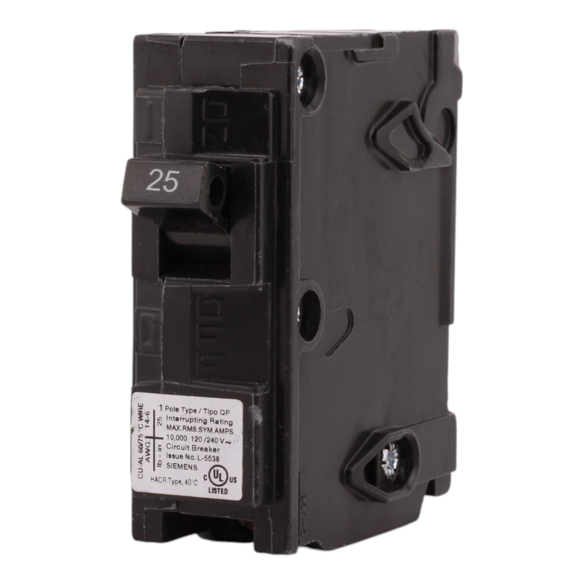 Siemens QP Q125 25A 1P 120V Circuit Breaker - Image 6
