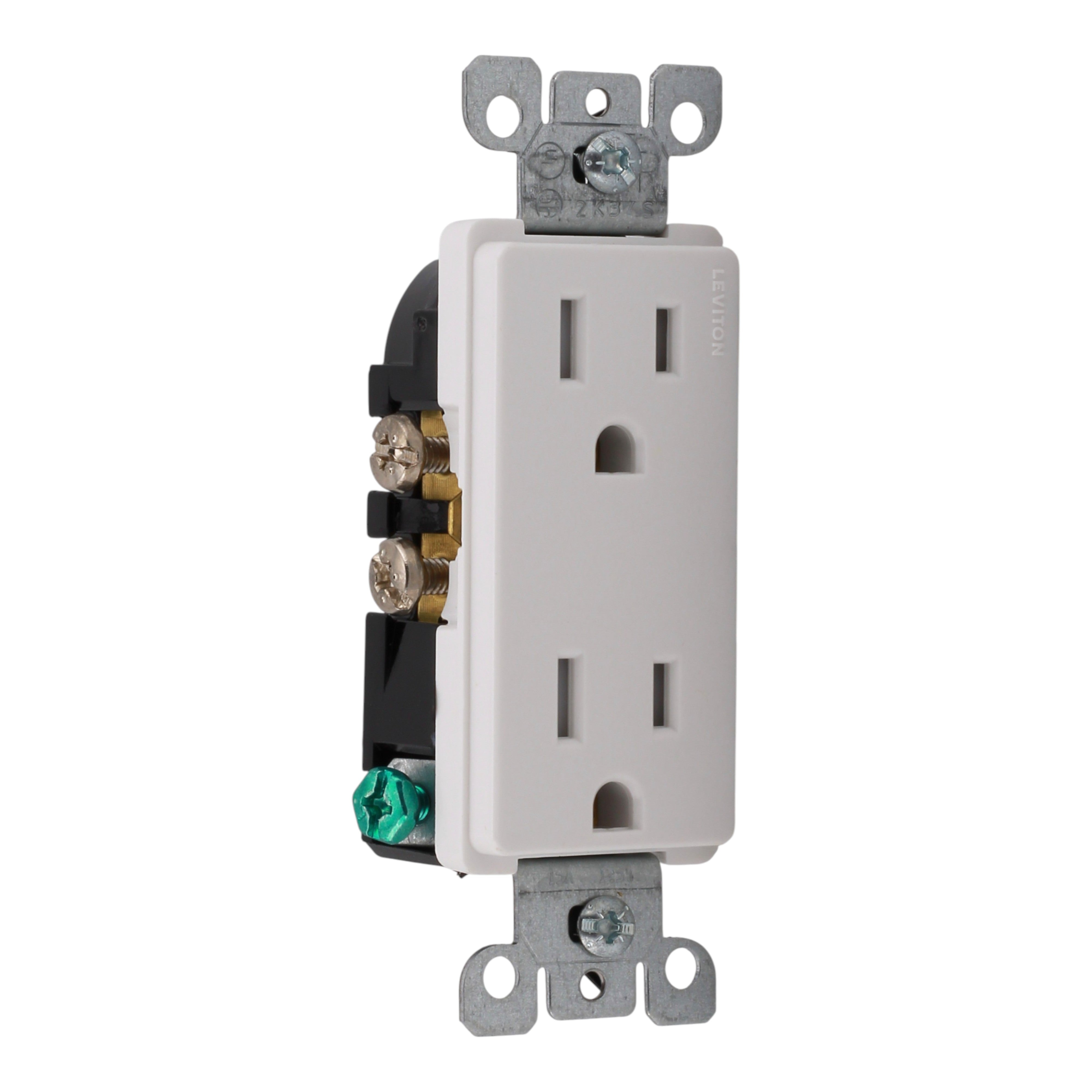 Leviton PACK-10 T5325-W Decora Tamper-Resistant Duplex Outlet, White - Image 3