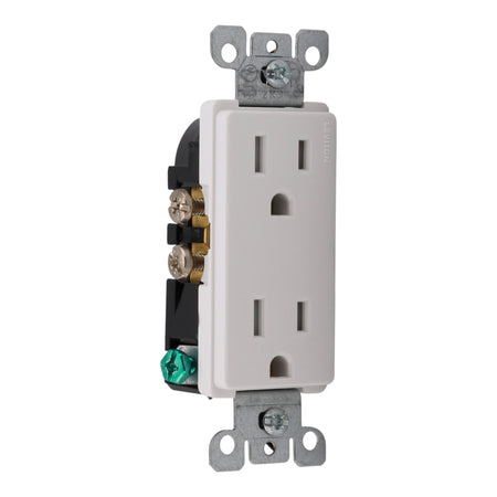 Leviton PACK-10 T5325-W Decora Tamper-Resistant Duplex Outlet, White - Image 3