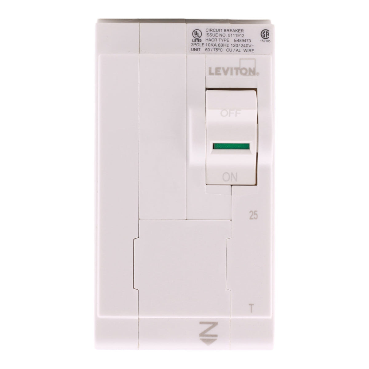 Leviton Load Center LB225-T 25A 2P 120/240V Plug-On Neutral Breaker - Image 2