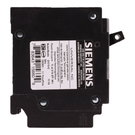 Siemens QT Q1515NC 15/15A 1P 120V Duplex Non-CTL Circuit Breaker - Image 4