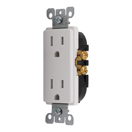 Leviton PACK-10 T5325-W Decora Tamper-Resistant Duplex Outlet, White - Image 4