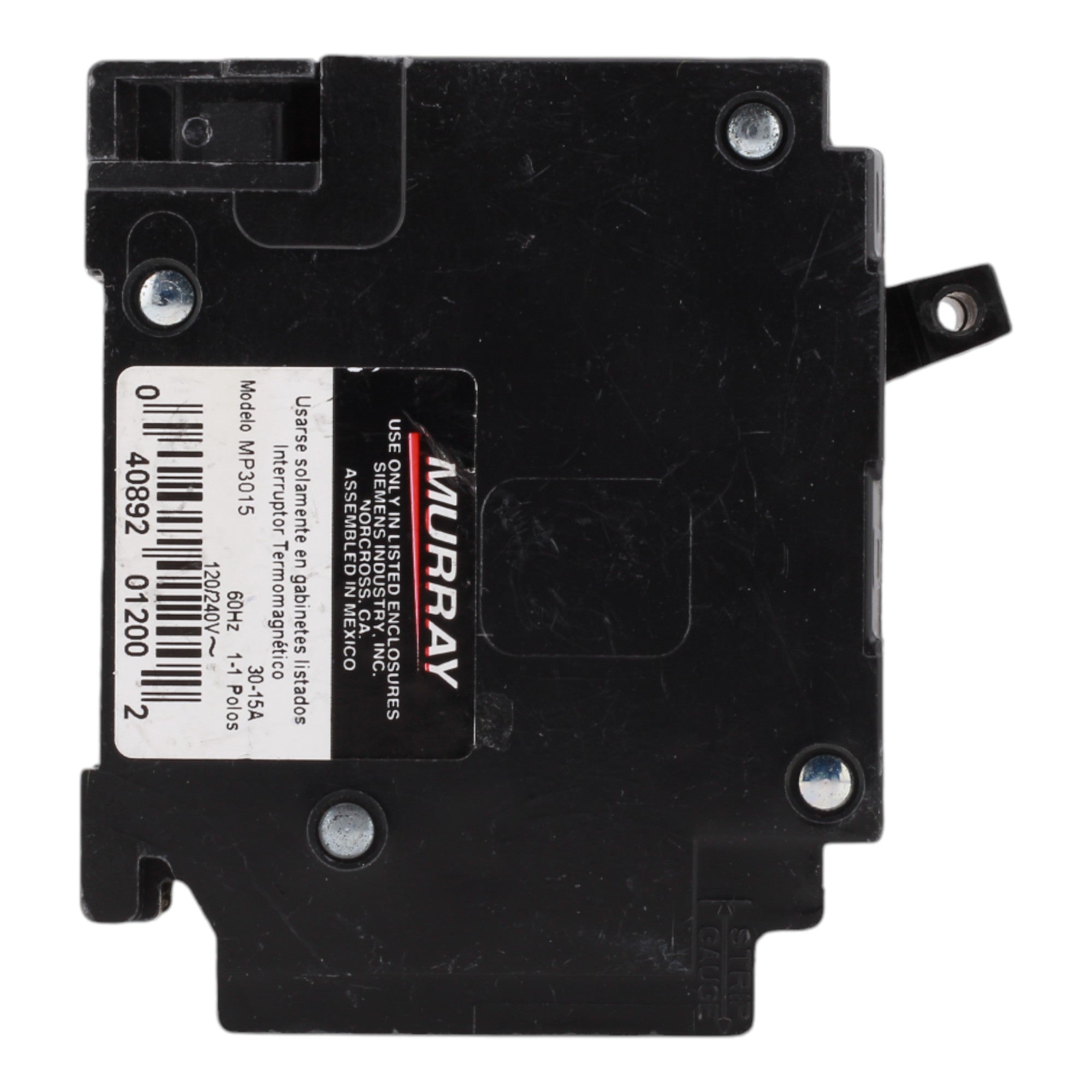 Murray MP3015 30/15A 120V 2-Pole Duplex Thermal Magnetic Circuit Breaker, Compatible with Murray and Siemens Load Centers - Image 5