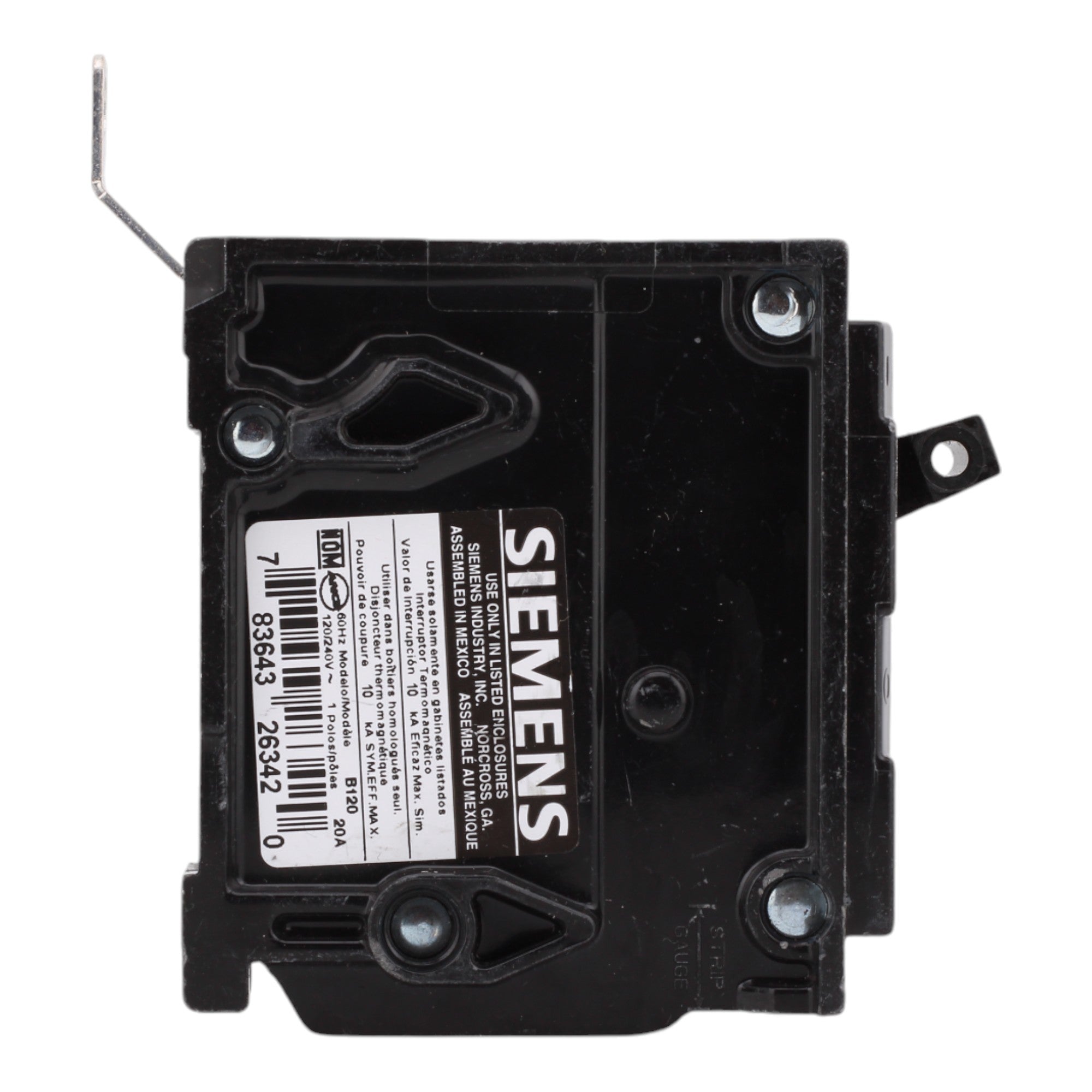 Siemens B120 20 Amps 120 Volts Single Pole Thermal Magnetic Circuit Breaker, Bolt-On Mount, For Siemens Panels - Image 5