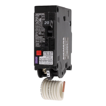 Siemens QE120 20A 1P 120V GFCI Pigtail Neutral Circuit Breaker - Image 3