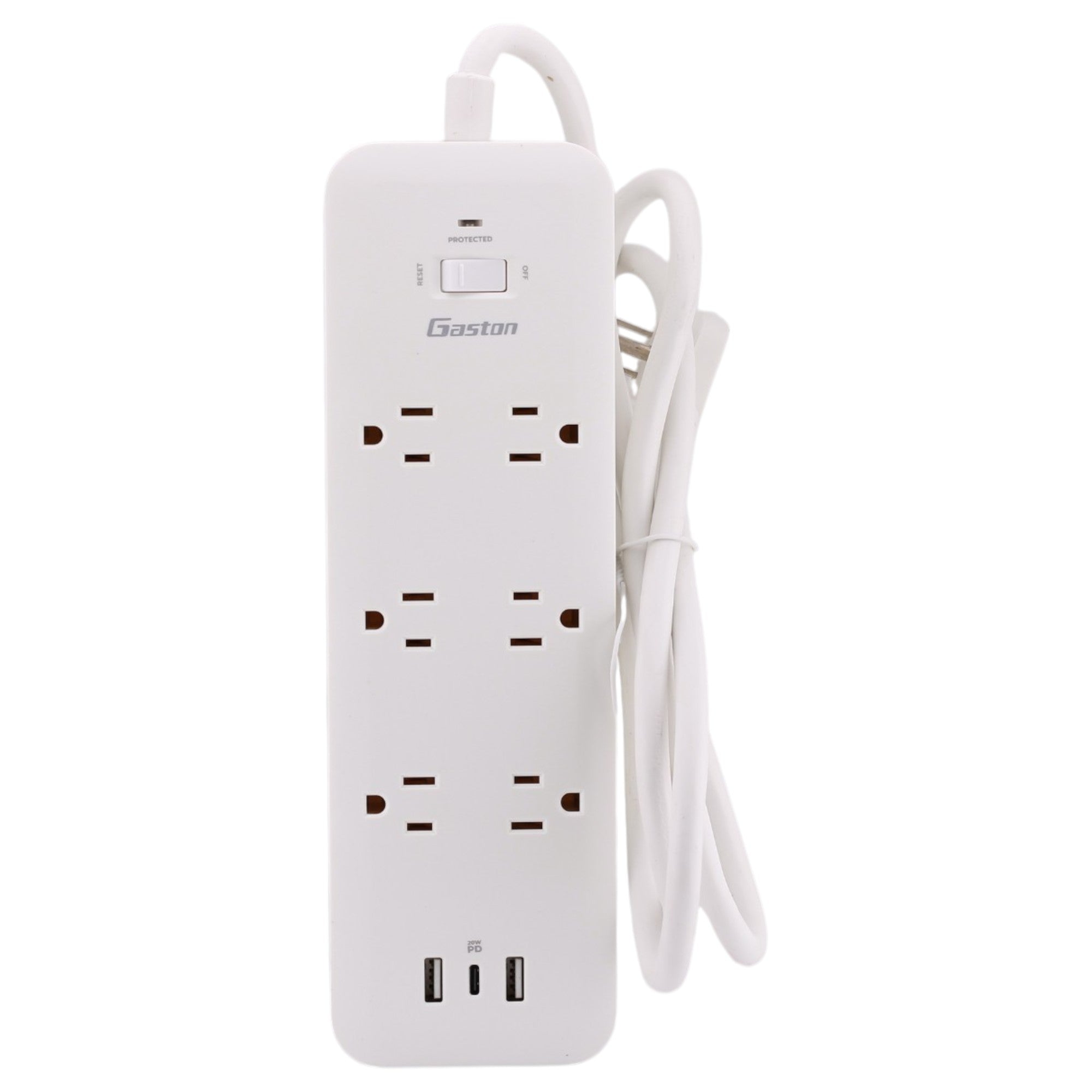 KMC Surge Strip 6 PD,GST20615-1405WA , 6-Outlet, 980J, 15A, 125V, 4ft, USB-C PD 30W, Surge Protector - Image 4