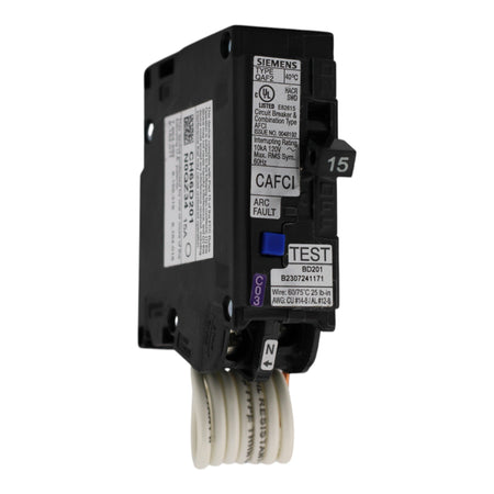 Siemens QA115AFCCSA 15A 1P 120V AFCI Circuit Breaker