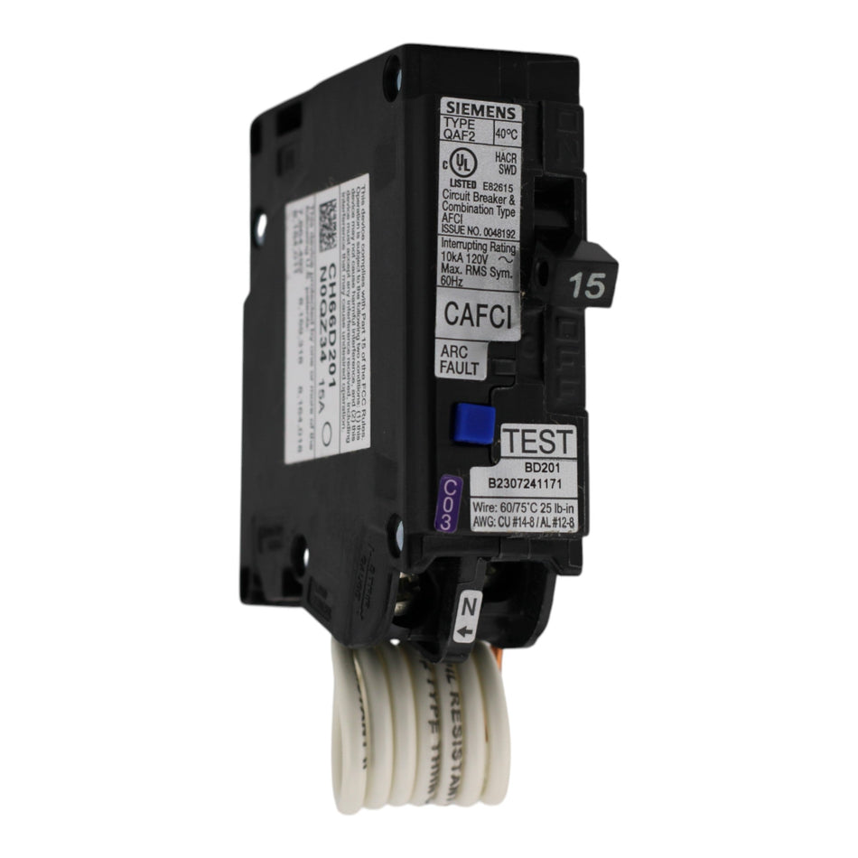 Siemens QA115AFCCSA 15A 1P 120V AFCI Circuit Breaker