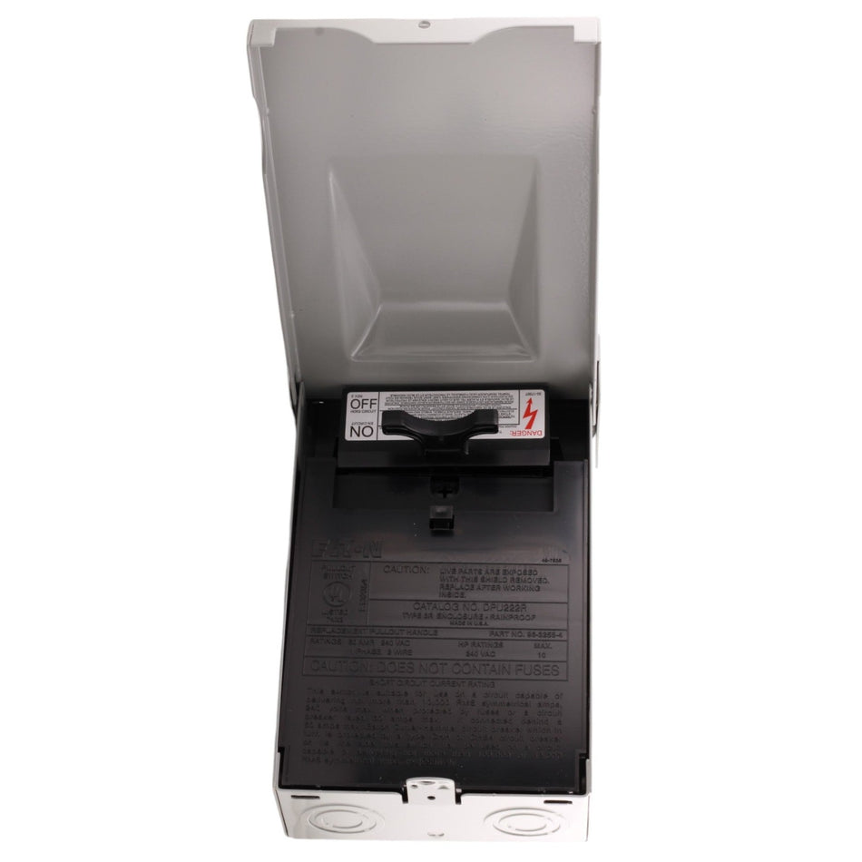 Eaton DPU222R 60A 120/240V Non-Fused Pullout Air Conditioning Disconnect - Image 2