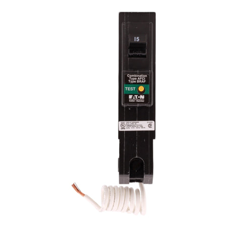 Eaton Type BR BR115CAF 15A 1P 120V AFCI Pigtail Neutral Circuit Breaker - Image 3