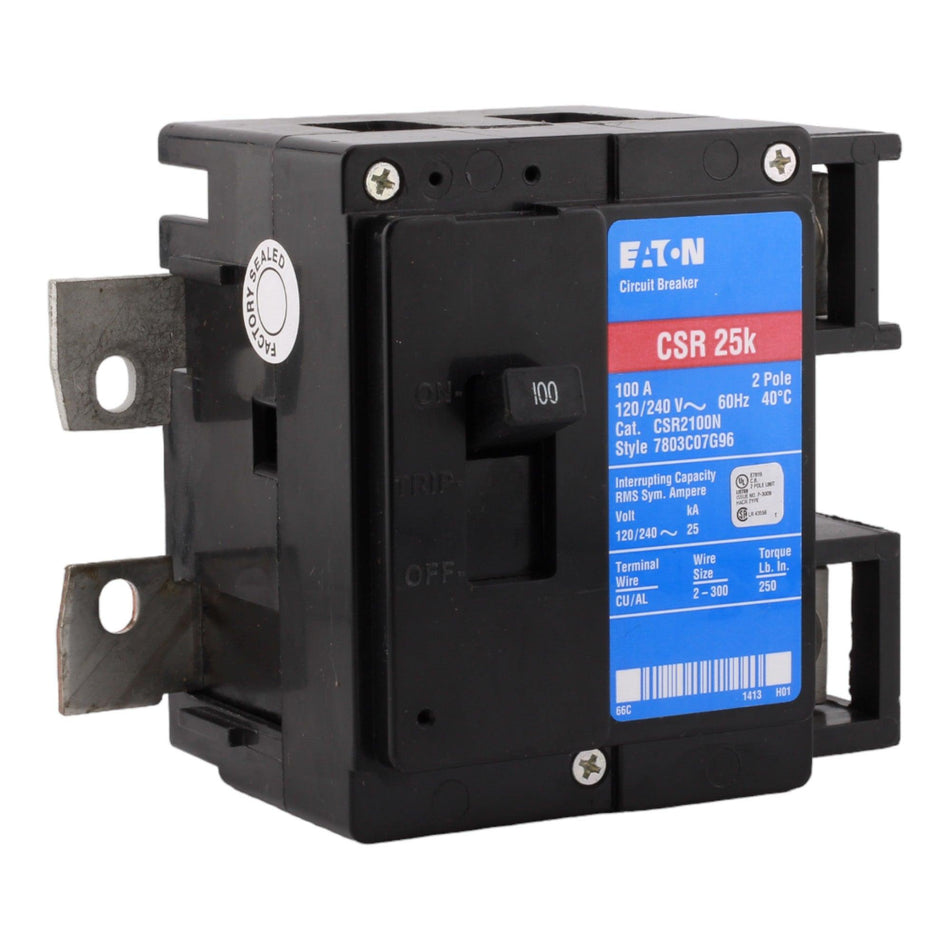Eaton CH CSR2100N 100A 2P 120/240V Thermal-Magnetic Circuit Breaker
