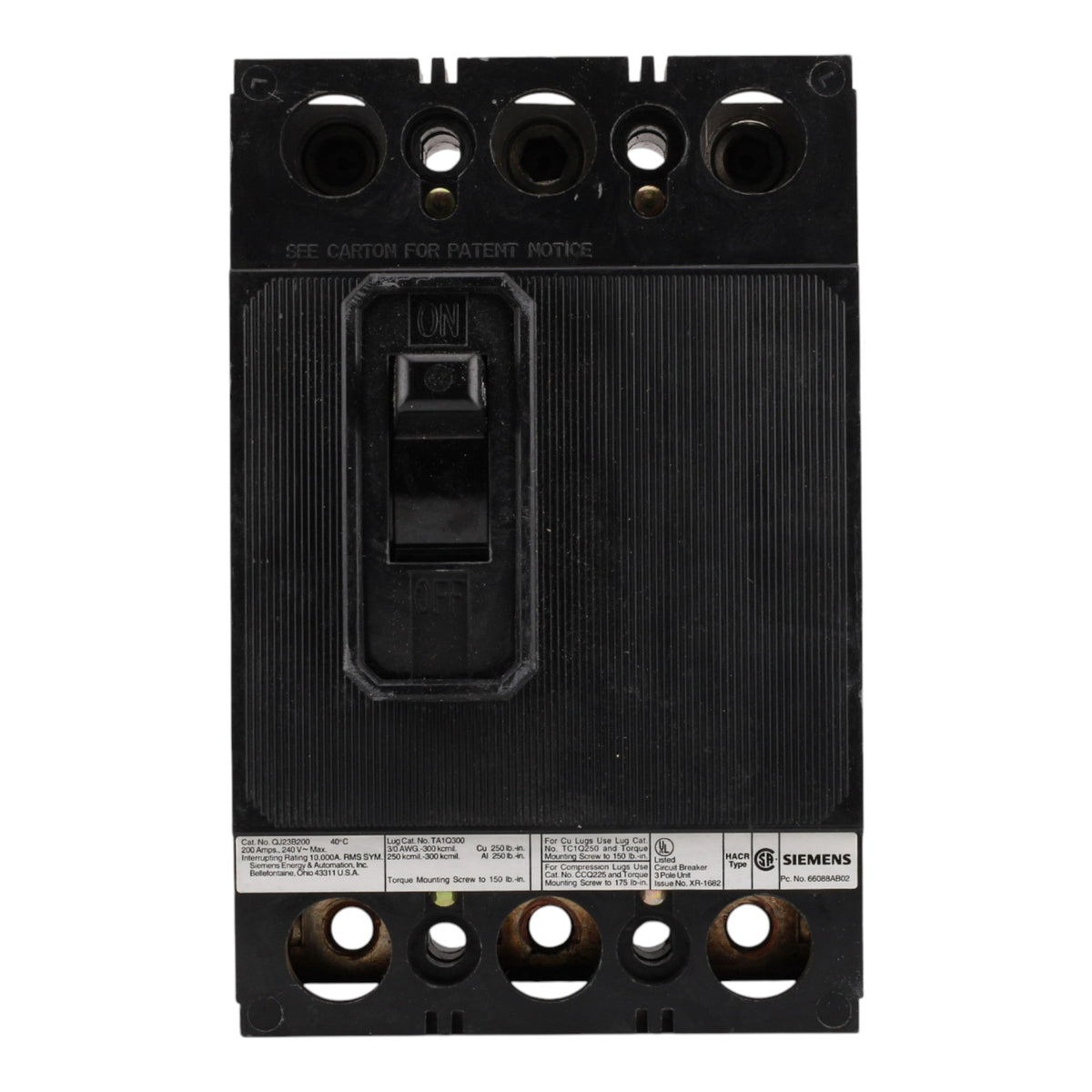 Siemens QJ23B200 200A 3P Circuit Breaker - Image 2