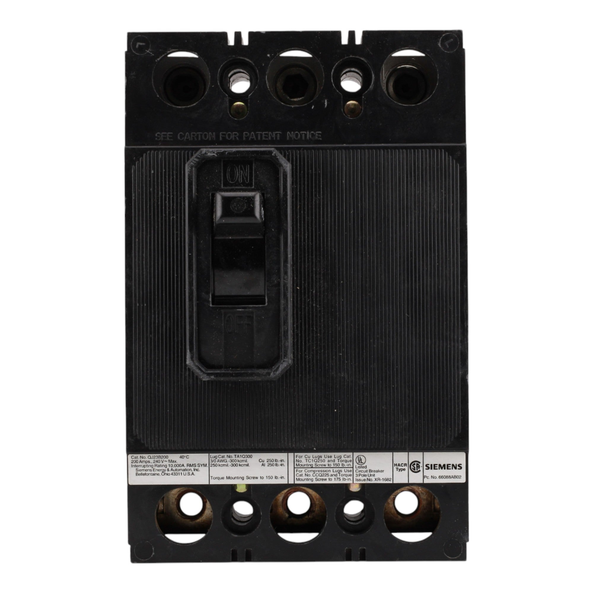 Siemens QJ23B200 200A 3P Circuit Breaker - Image 2