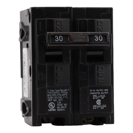 Murray MP230 30 Amp Double Pole Circuit Breaker, Thermal Magnetic Trip, 120/240V, Plug-In, UL Listed - Image 2