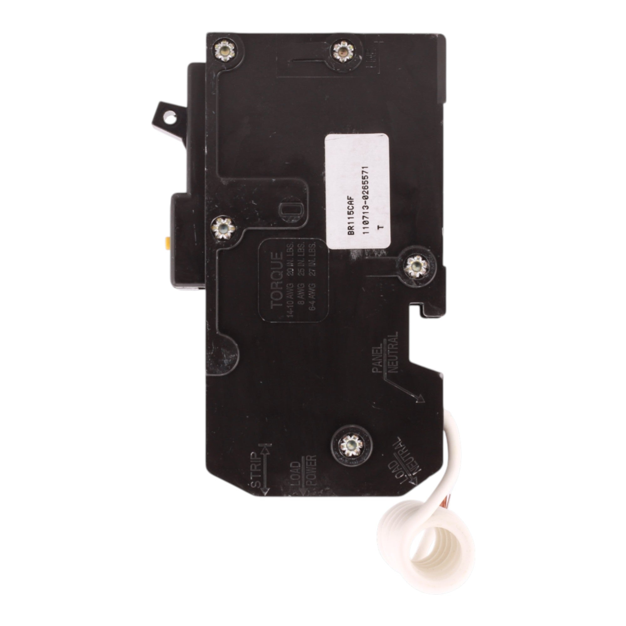 Eaton Type BR BR115CAF 15A 1P 120V AFCI Pigtail Neutral Circuit Breaker - Image 4