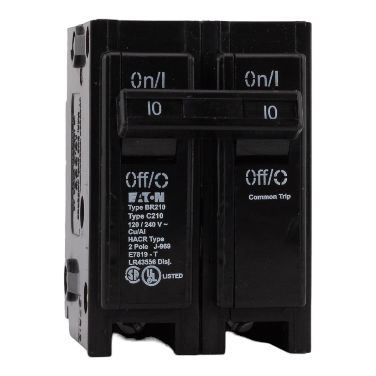 Eaton BR210 10 Amp Double Pole 240V Plug-In Standard Trip Circuit Breaker UL - Image 2