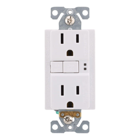 Eaton TRSGF15W 15 Amp Tamper-Resistant with Cover Self-Test GFCI 125V, White, UL Listed - Image 2
