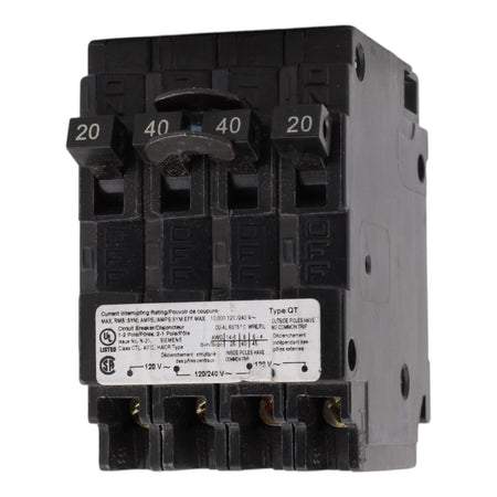 Siemens Q22040CT, 20-40A, 120/240V, Duplex/Triplex/Quadplex Circuit Breaker, Thermal Magnetic, 10kA Interrupt Rating - Image 3