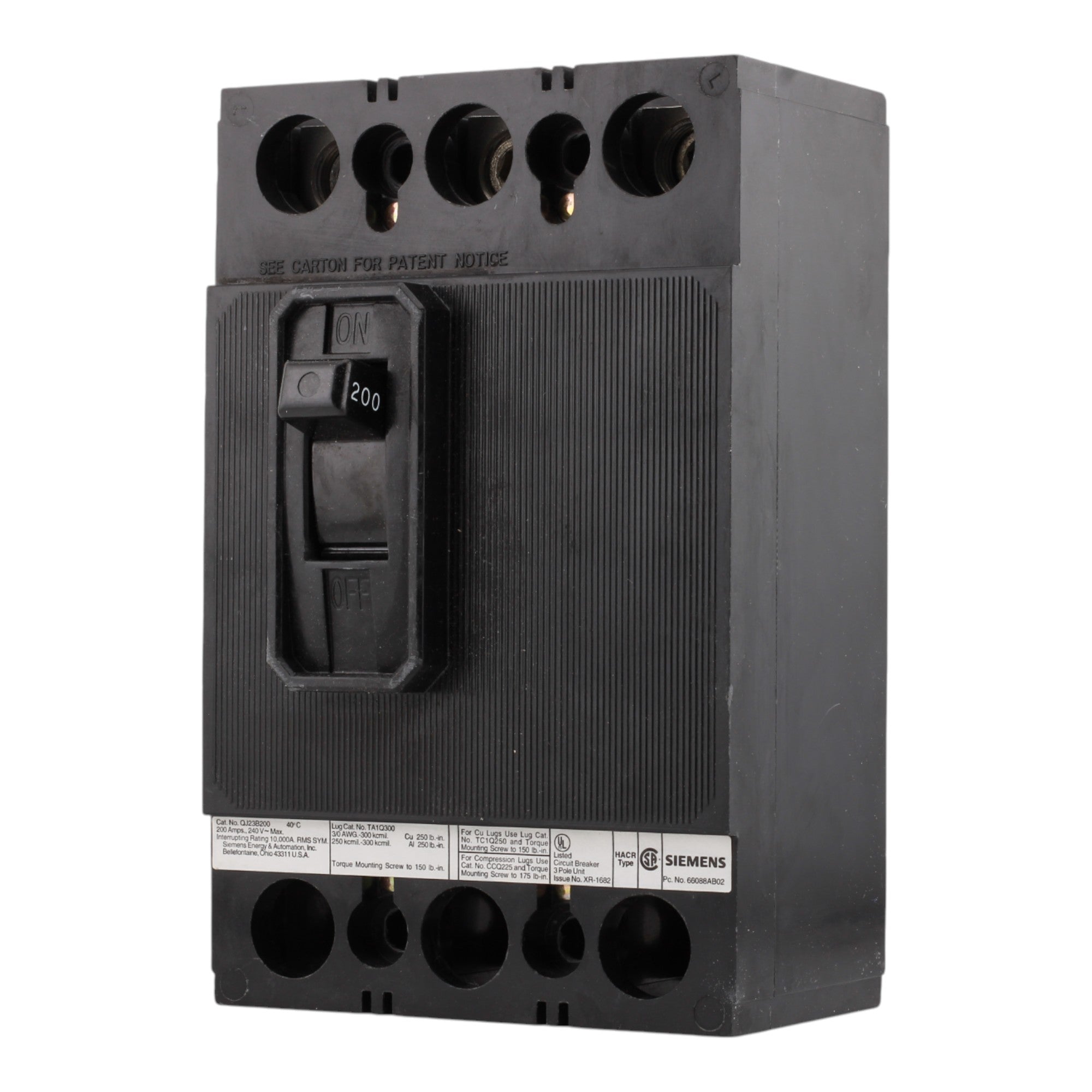 Siemens QJ23B200 200A 3P Circuit Breaker - Image 3