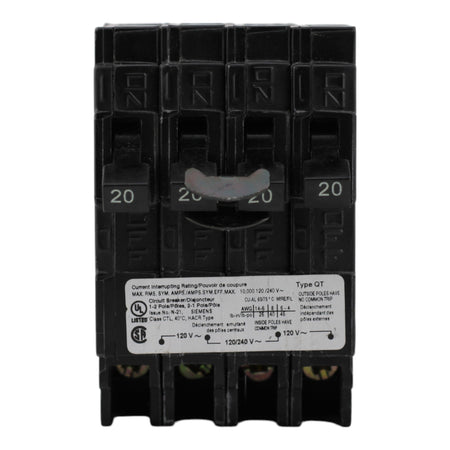 Siemens Q22020CT 20/20A 1P/2P 120/240V Triplex Circuit Breaker - Image 2
