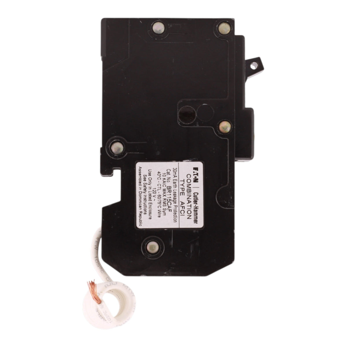 Eaton Type BR BR115CAF 15A 1P 120V AFCI Pigtail Neutral Circuit Breaker - Image 6