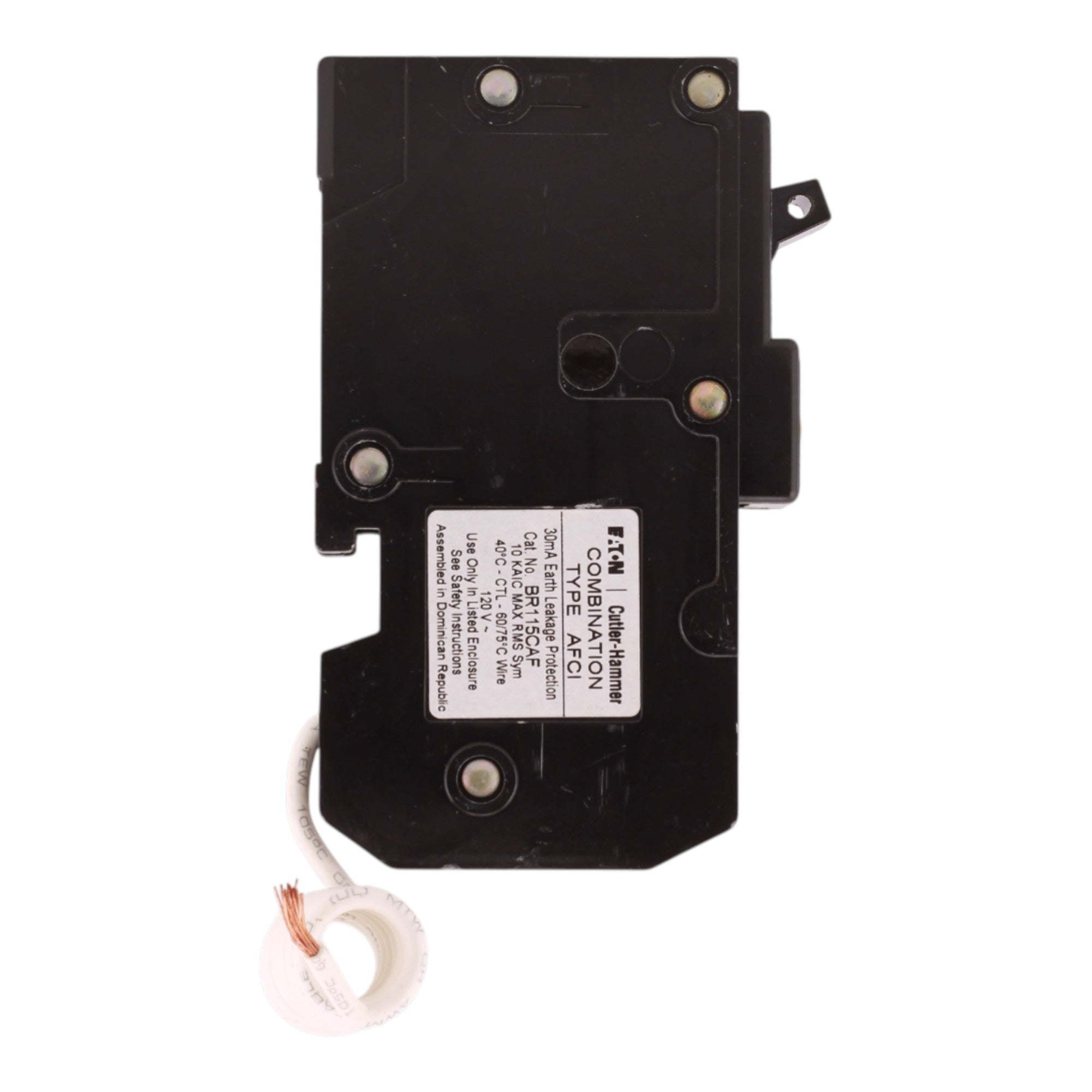 Eaton Type BR BR115CAF 15A 1P 120V AFCI Pigtail Neutral Circuit Breaker - Image 6