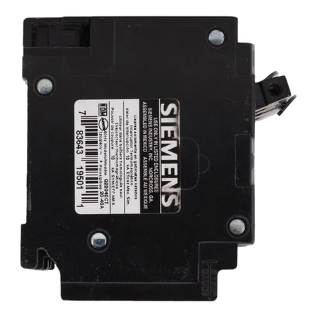 Siemens Q22040CT, 20-40A, 120/240V, Duplex/Triplex/Quadplex Circuit Breaker, Thermal Magnetic, 10kA Interrupt Rating - Image 4