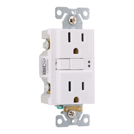 Eaton TRSGF15W 15 Amp Tamper-Resistant with Cover Self-Test GFCI 125V, White, UL Listed - Image 4