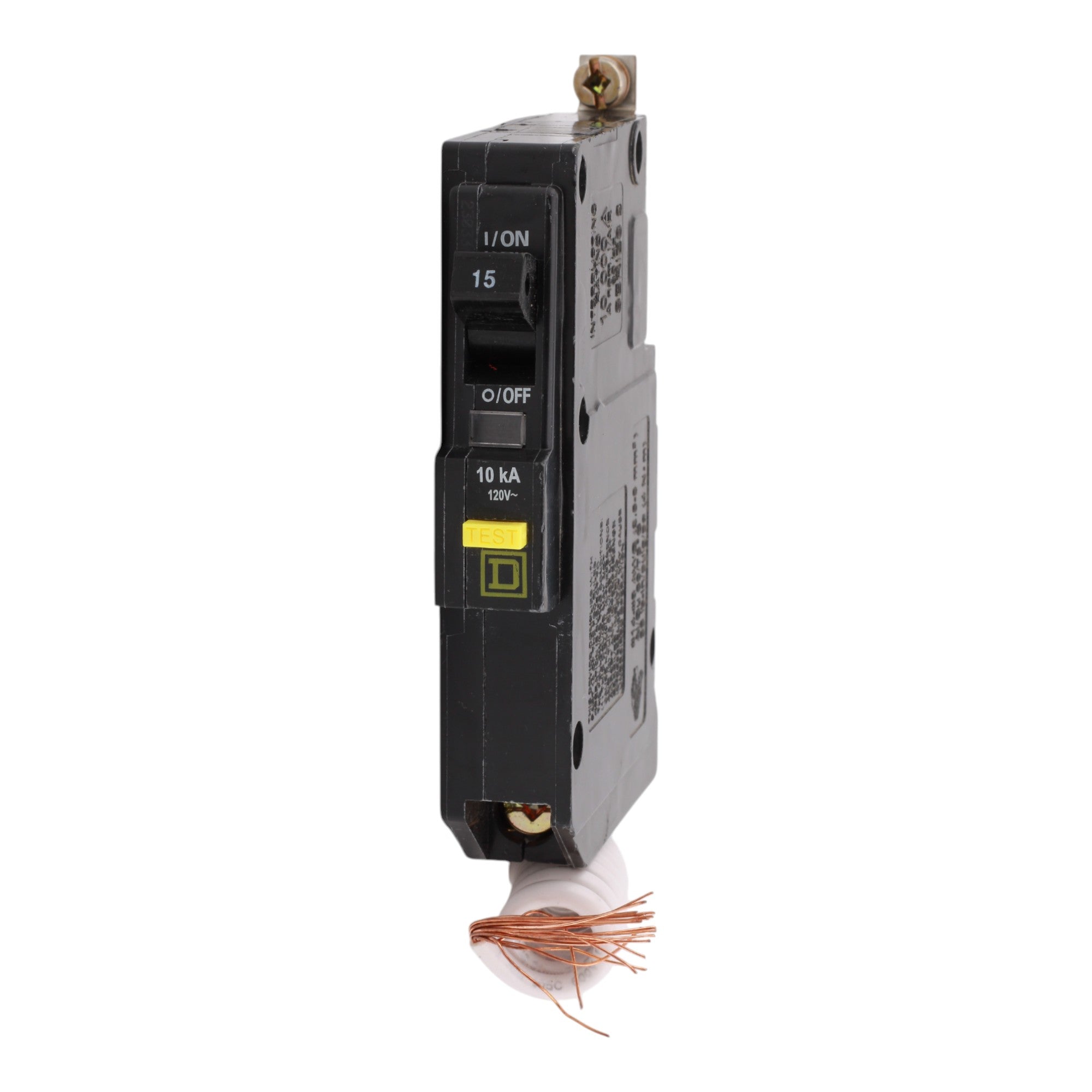 Square D QOB115GFI, 15A, 120V, 1-Pole GFCI Circuit Breaker, Bolt-On, for QOB Load Centers - Image 2