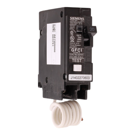 Siemens QF120 20A 1P 120V GFCI Plug-On Neutral Circuit Breaker