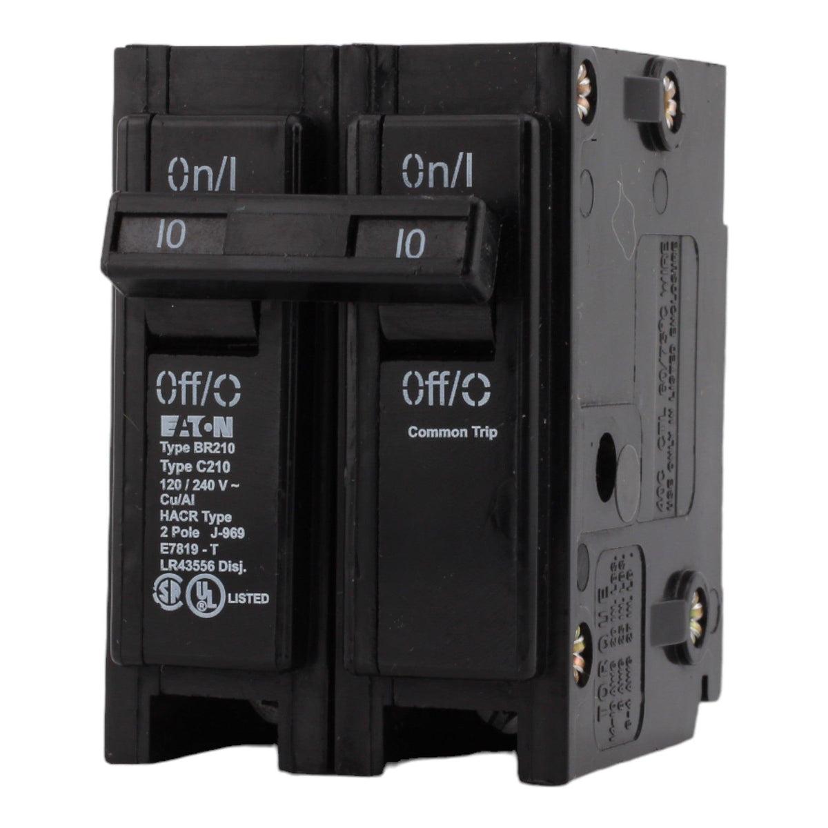 Eaton BR210 10 Amp Double Pole 240V Plug-In Standard Trip Circuit Breaker UL - Image 3
