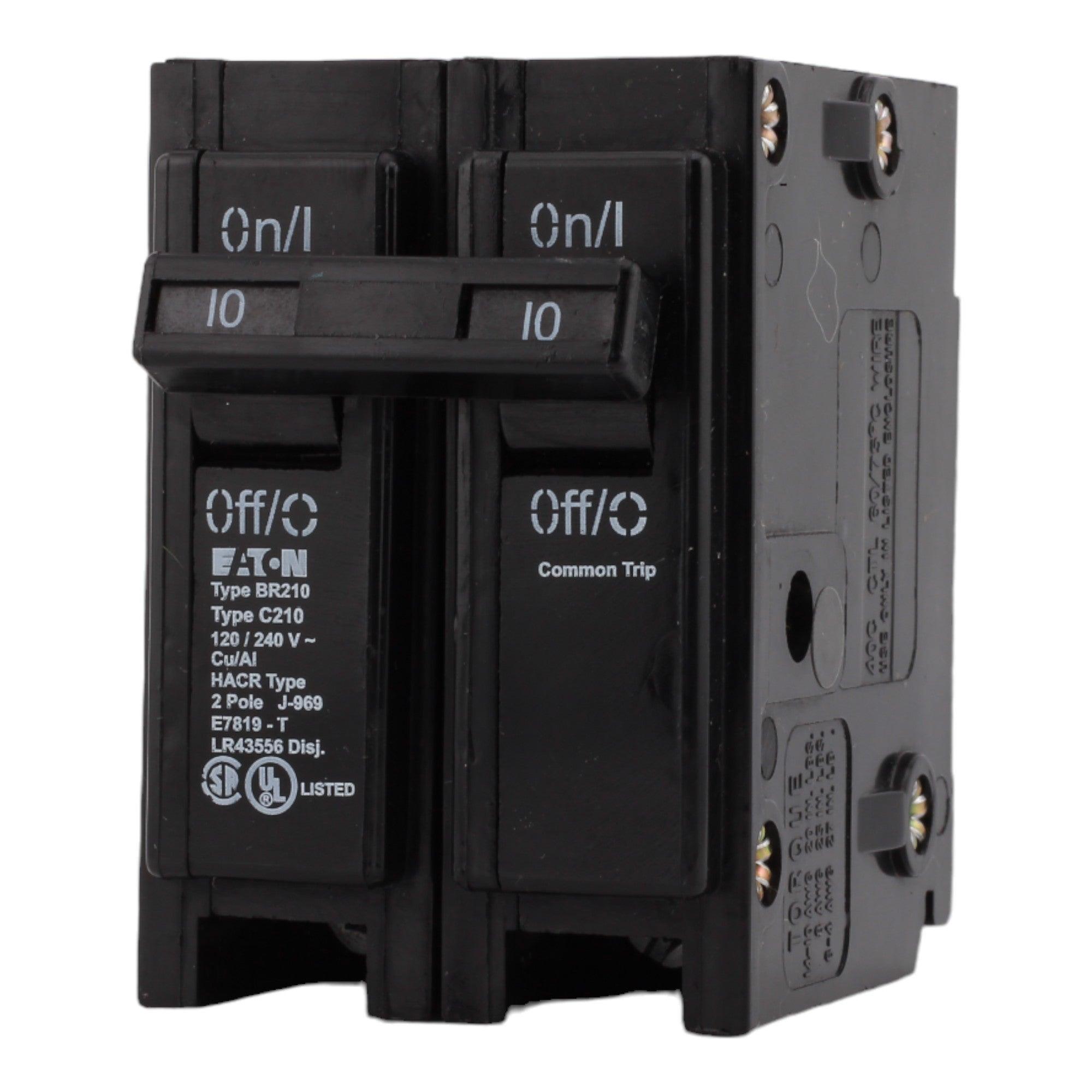 Eaton BR210 10 Amp Double Pole 240V Plug-In Standard Trip Circuit Breaker UL - Image 3