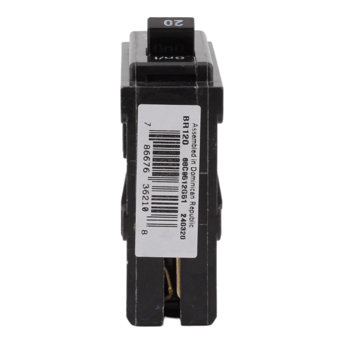Eaton BR120 20A 120/240V 1-pole Thermal Magnetic Circuit Breaker - Image 8