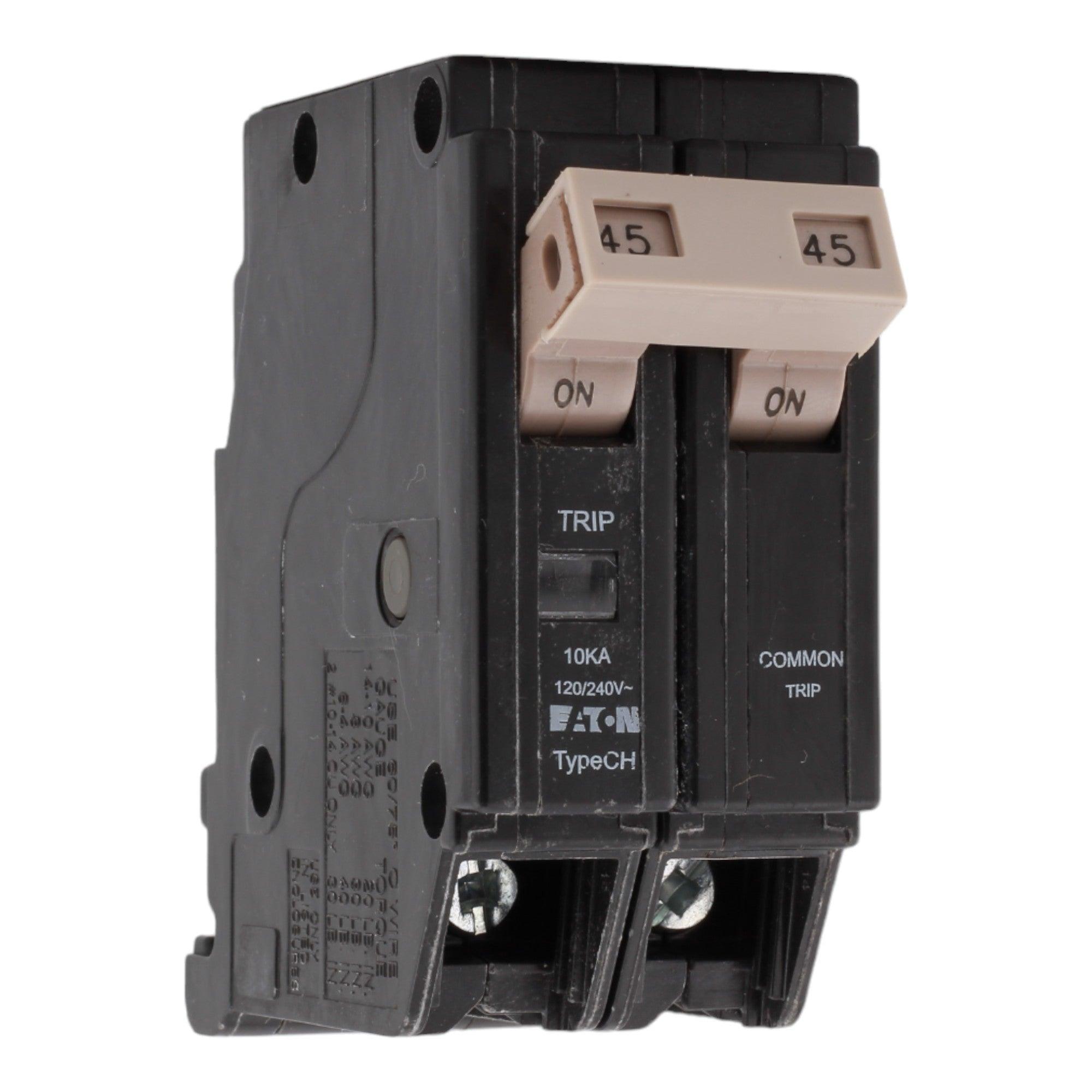 Eaton CH CHF245 45A 2P 120/240V Thermal-Magnetic Circuit Breaker