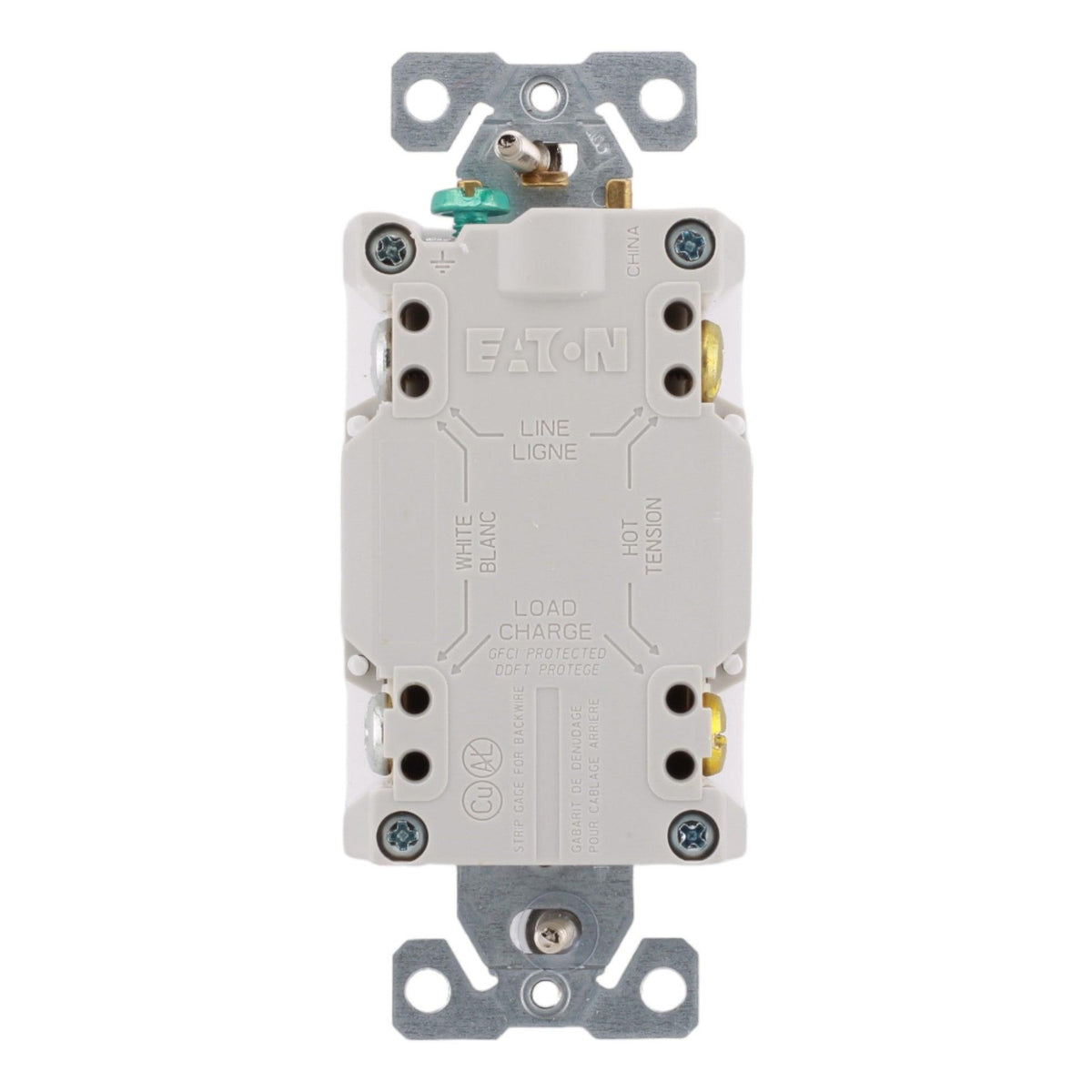Eaton TRSGF15W 15 Amp Tamper-Resistant with Cover Self-Test GFCI 125V, White, UL Listed - Image 5