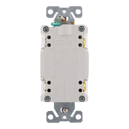 Eaton TRSGF15W 15 Amp Tamper-Resistant with Cover Self-Test GFCI 125V, White, UL Listed - Image 5