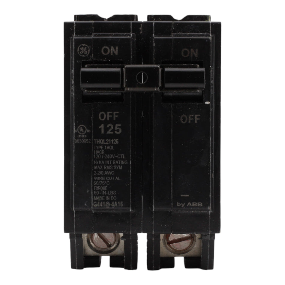 GE THQL21125 125A 2P 120/240V Q-Line Plug-In Circuit Breaker - Image 2