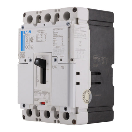 Eaton Power Defense PDG23G0020TFFL 20A 3P 600V 35kA@480V Thermal Magnetic Load Only Circuit Breaker - Image 2