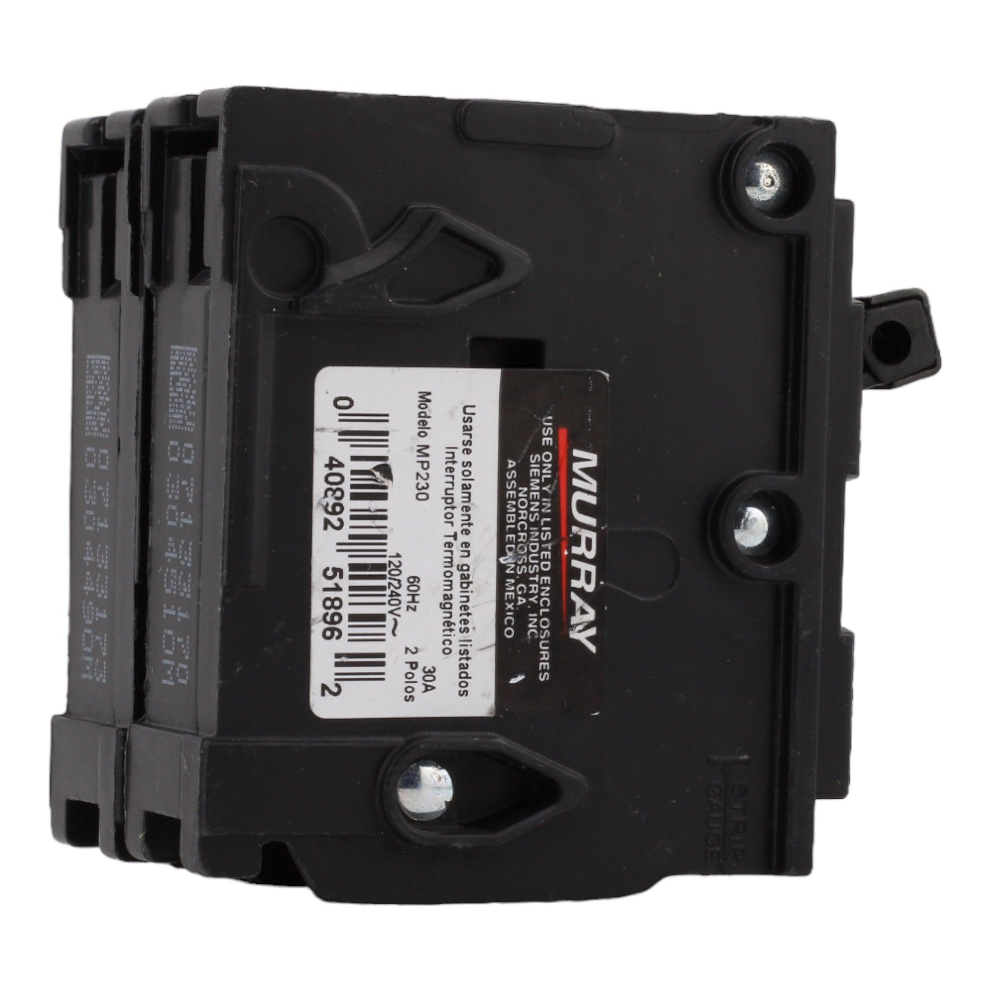 Murray MP230 30 Amp Double Pole Circuit Breaker, Thermal Magnetic Trip, 120/240V, Plug-In, UL Listed - Image 5