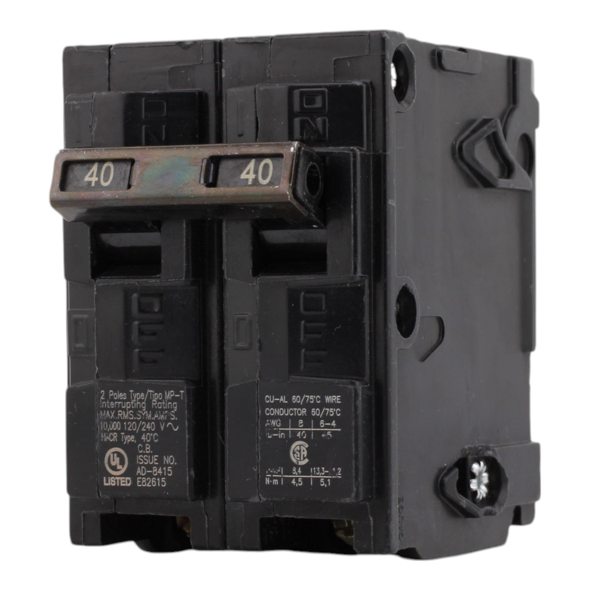 Murray MP240 40A 120/240V 2-Pole Miniature Thermal Magnetic Circuit Breaker, Compatible with Murray and Siemens Load Centers - Image 3