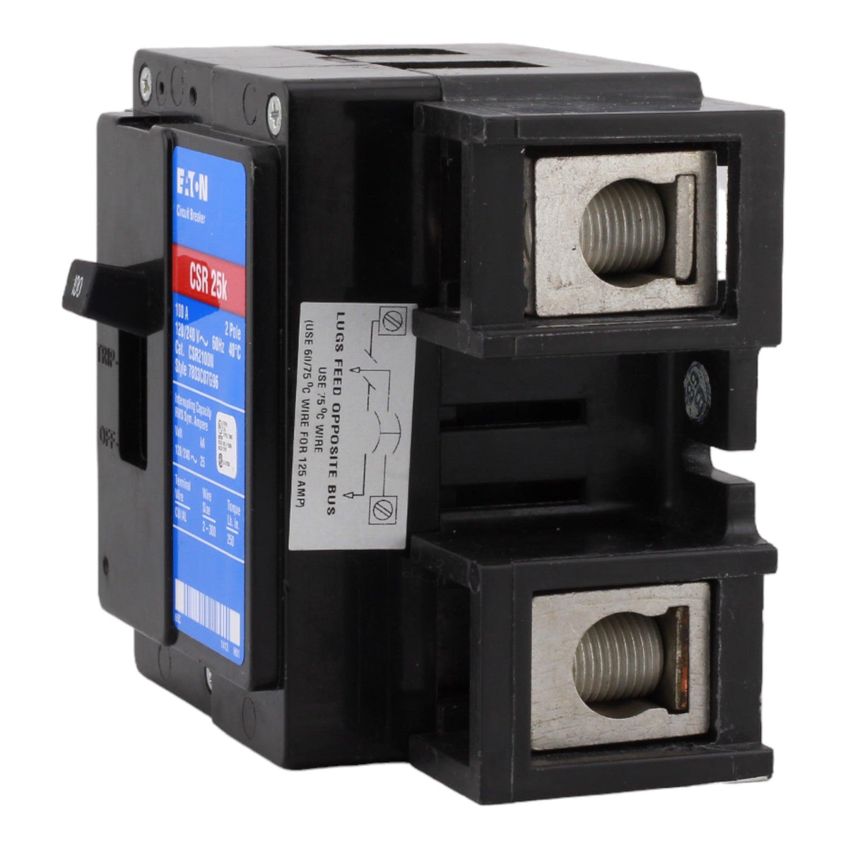 Eaton CH CSR2100N 100A 2P 120/240V Thermal-Magnetic Circuit Breaker - Image 6
