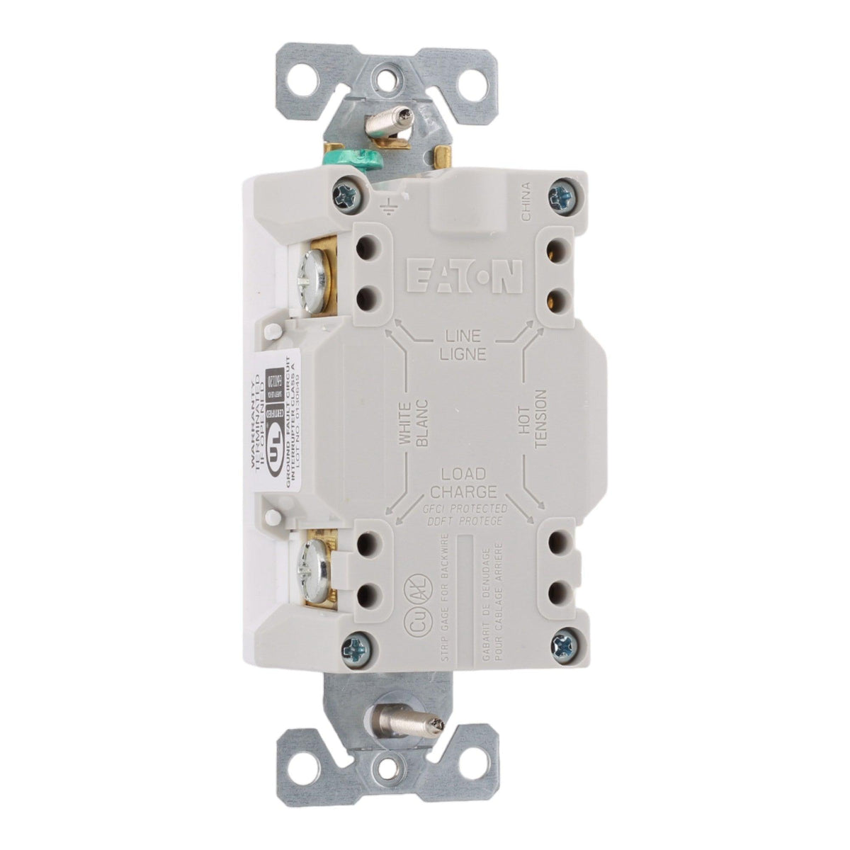 Eaton TRSGF15W 15 Amp Tamper-Resistant with Cover Self-Test GFCI 125V, White, UL Listed - Image 7