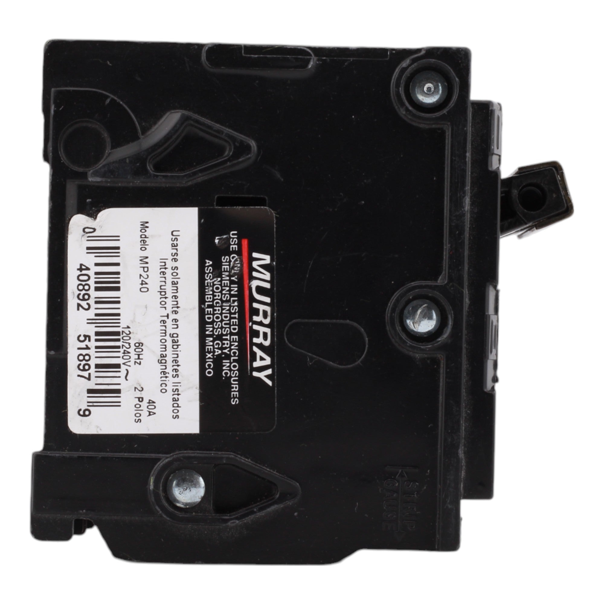 Murray MP240 40A 120/240V 2-Pole Miniature Thermal Magnetic Circuit Breaker, Compatible with Murray and Siemens Load Centers - Image 5