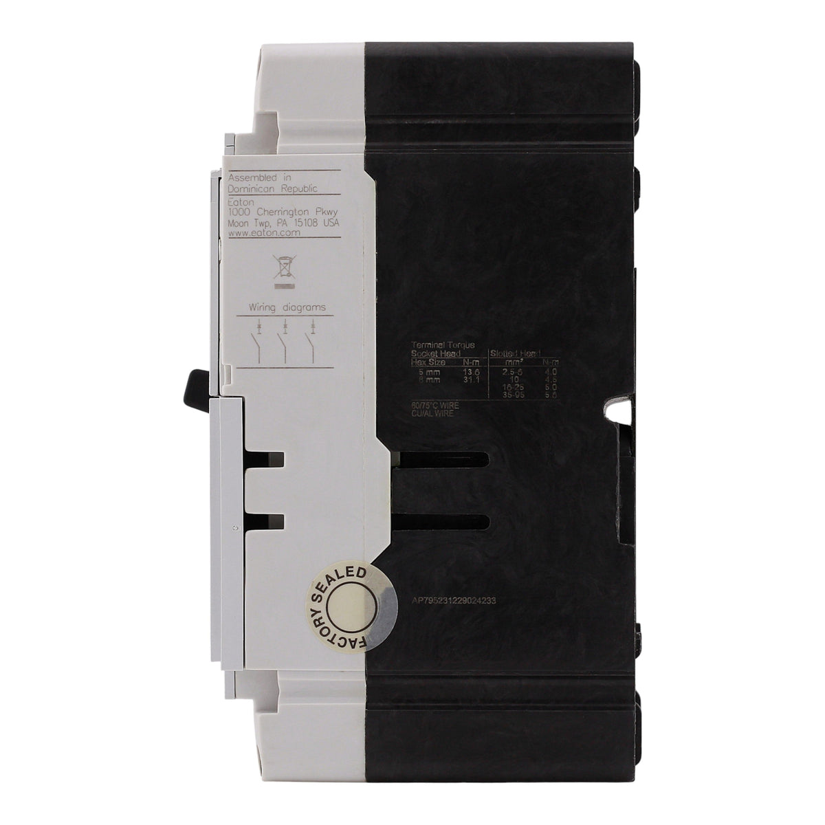 Eaton Power Defense PDG23G0020TFFL 20A 3P 600V 35kA@480V Thermal Magnetic Load Only Circuit Breaker - Image 6