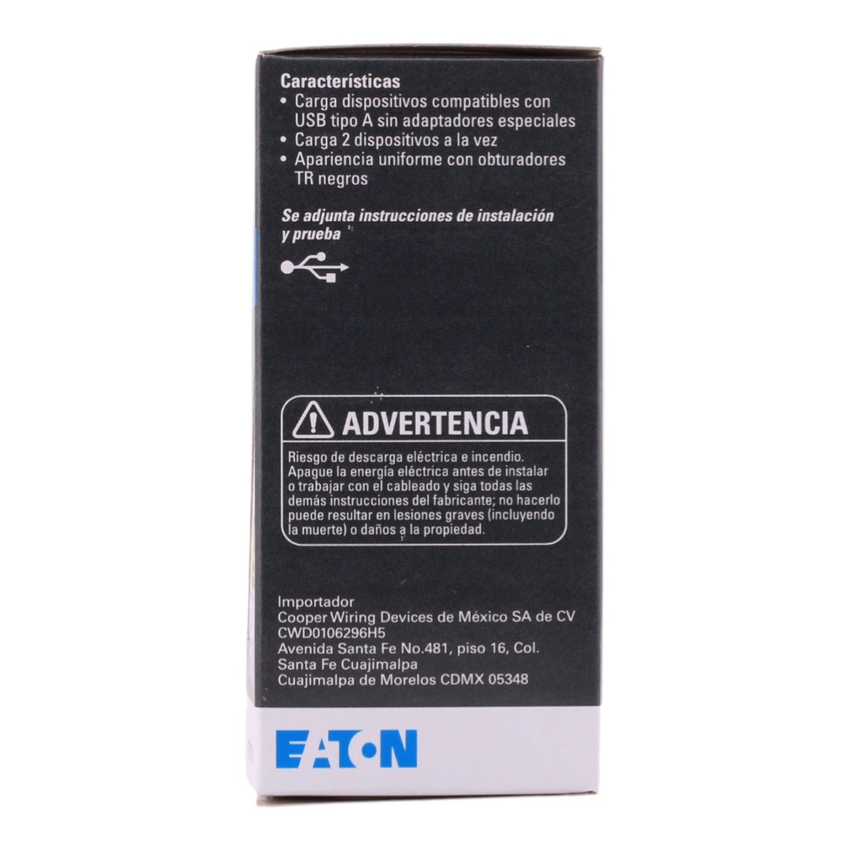 Eaton TR7765W 15A 125V USB Charger Duplex Receptacle White Flush Mount - Image 4